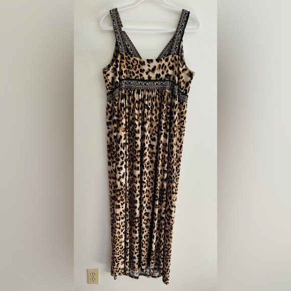 INC International Concepts Leopard Print Sleeveless Maxi Dress, Women's 1X - Picture 4 of 6